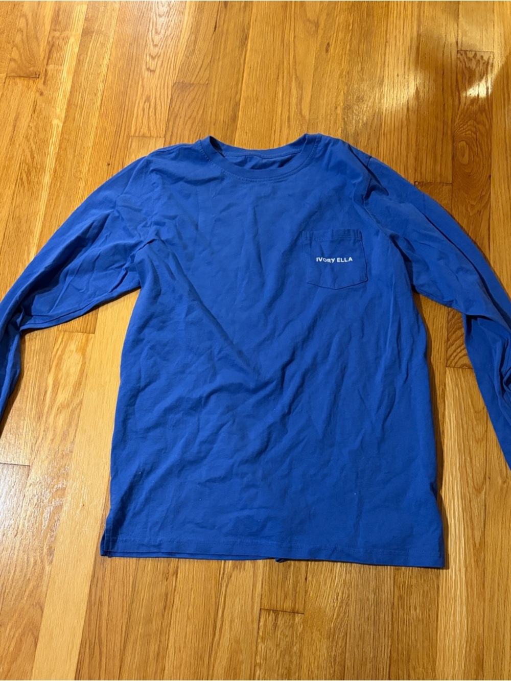 ivory ella Men's Long Sleeve Pocket Tee - Royal Blue